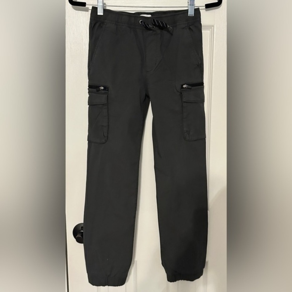 Old Navy Kids Gray Cargo Jogger Pants Elastic Waist Size L (10–12)